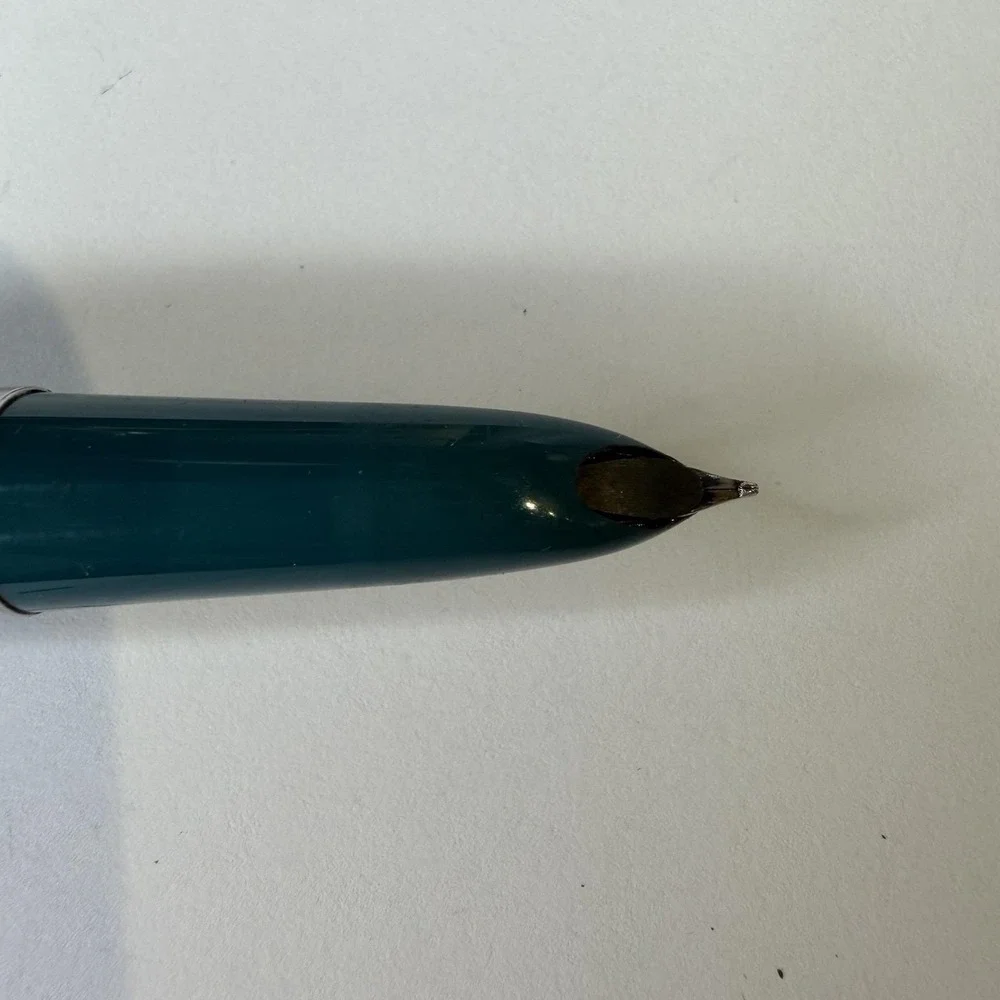 Vintage Parker 21 Fountain Pen & Twist Mechanical Pencil Set Turquoise Blue